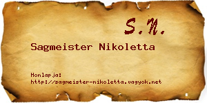 Sagmeister Nikoletta névjegykártya